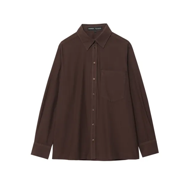 Women's Pocket Poplin Shirt Top L - Shop at LoveMi