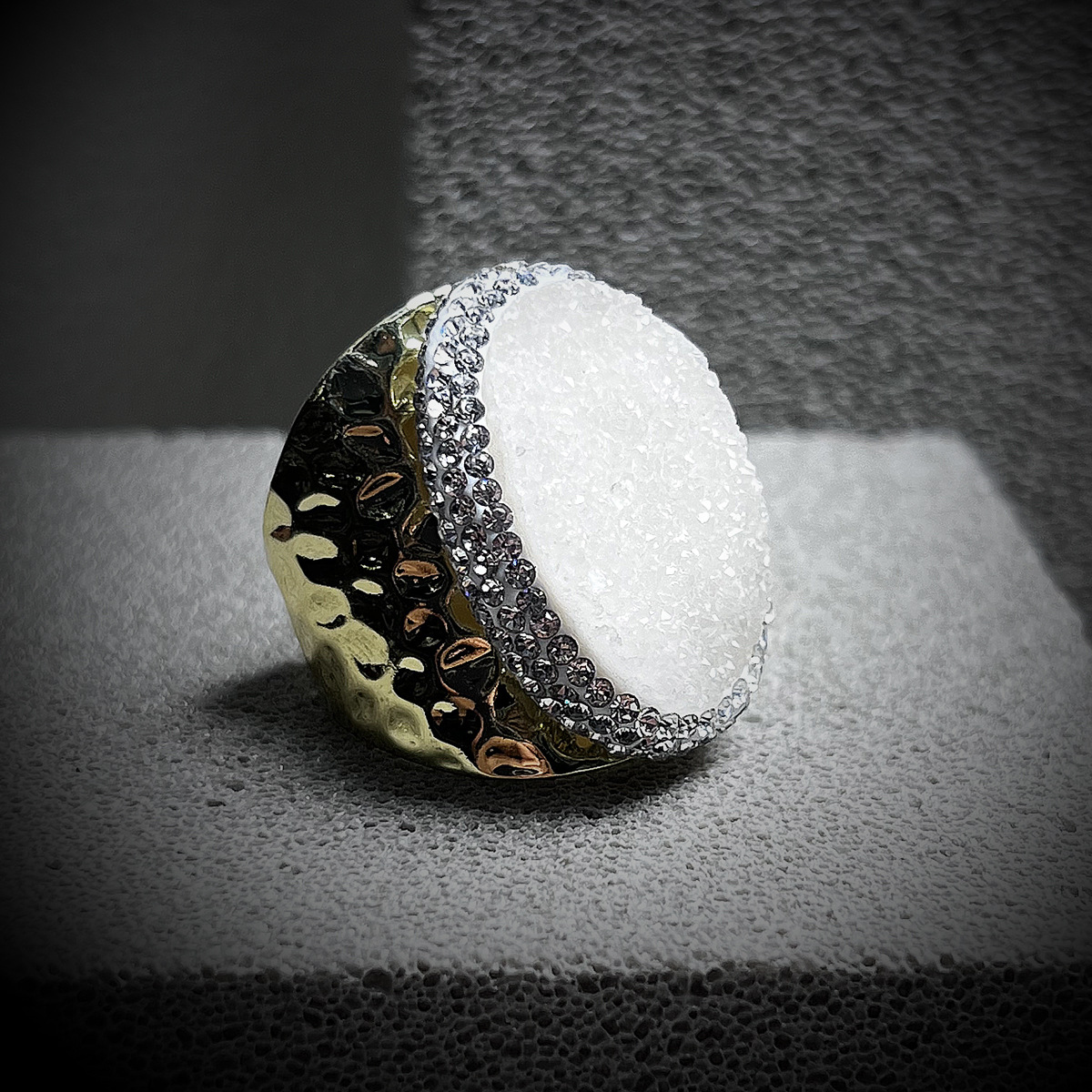 Antique Bronze Adjustable Statement Wide Ring