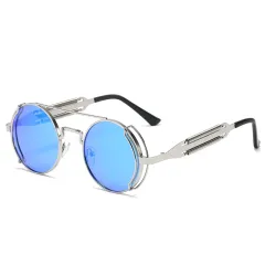 Fashionable And Unique Steam-wave Tinted Sunglasses - C7 Silver Frame - View 1