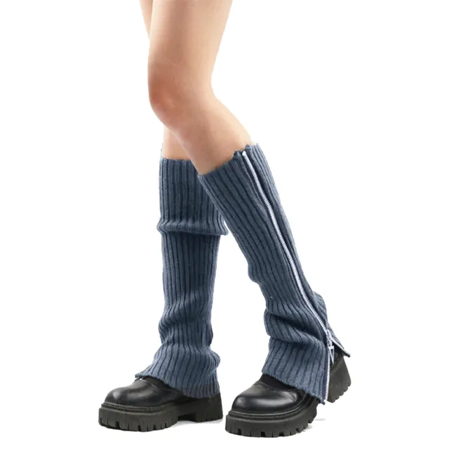 Woolen Yarn Socks Women's Knitted Slip on Denim Blue - Shop at LoveMi