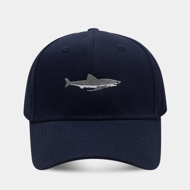 Solid Color Curved Brim Cotton Hard Top Casual Baseball Cap Navy Blue - Shop at LoveMi