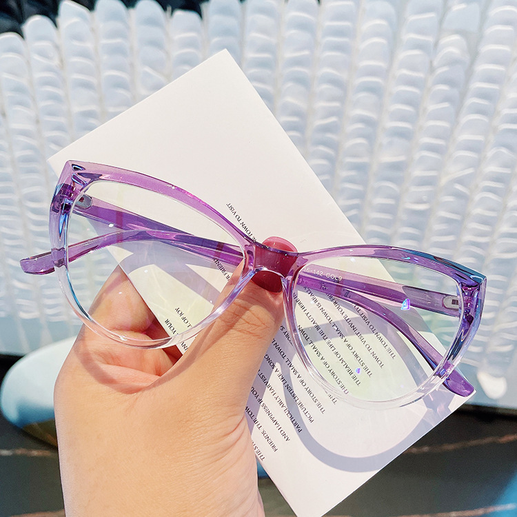 Retro Cat Eye Anti-blue Light Glasses Frame For Bare Face - Image 6