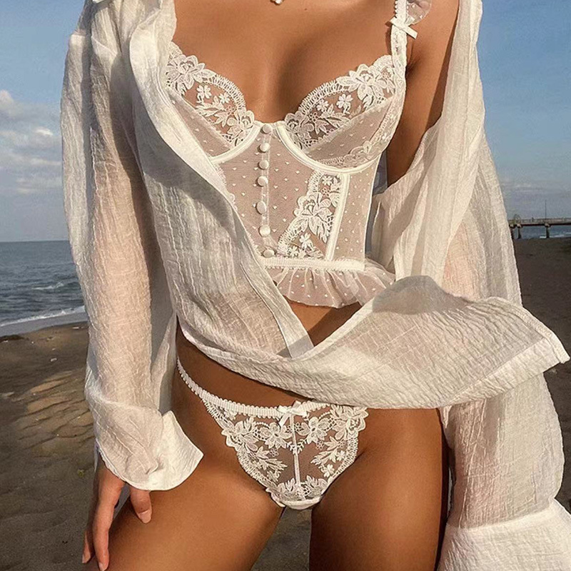 Diamond-shaped Lace One-shoulder Triangle Underwear