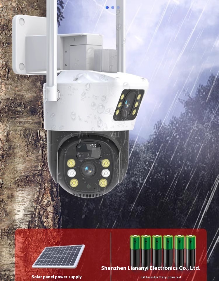 Solar Home Surveillance Camera Dual-screen Outdoor Wifi4g Intelligent Network - Image 14