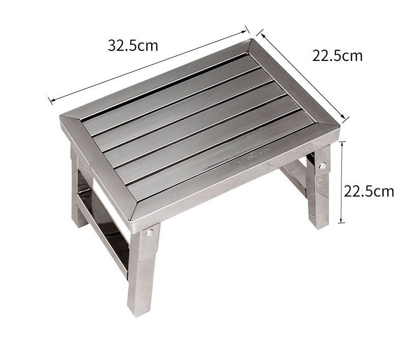 Title 6, Waterproof Thickened Stainless Steel Folding Bench