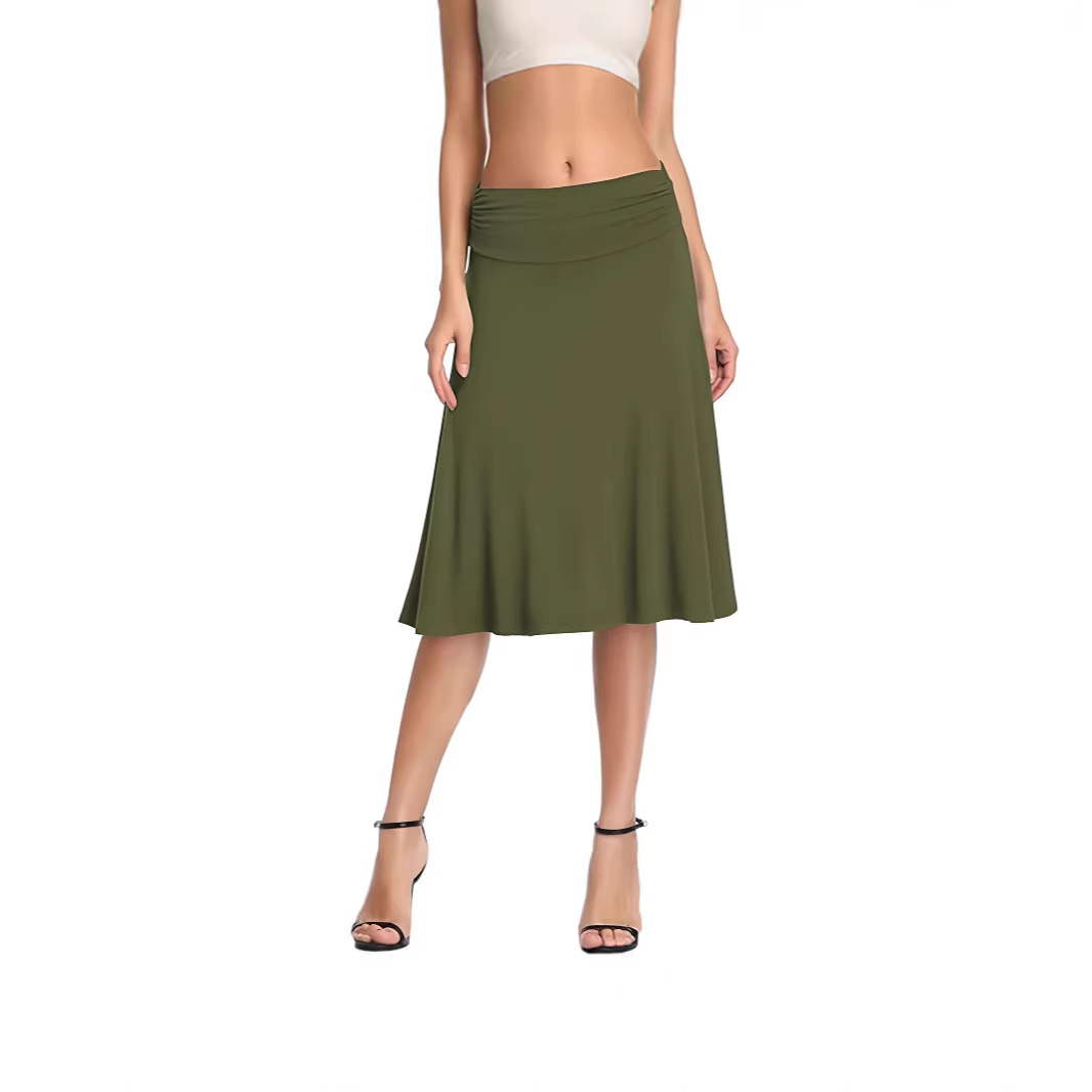 Elegant Ruffled Slimming Casual Skirt