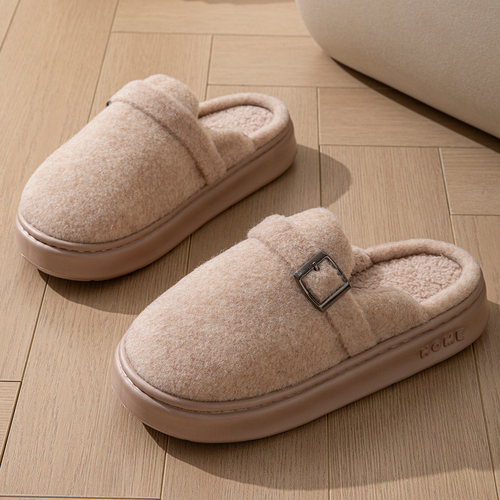 Plush Warm Winter Cotton Slippers For Home Use