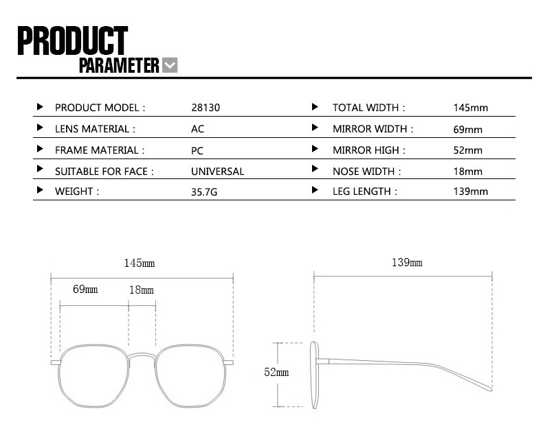 Retro Simple Versatile Artistic Lower Semi-rimless Square Plain Glasses - Image 11