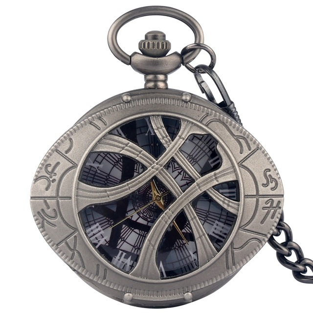 New Creative Hollow Antique Quartz Pocket Watch Ago Motorcycle Eye Theme Pocket Watch