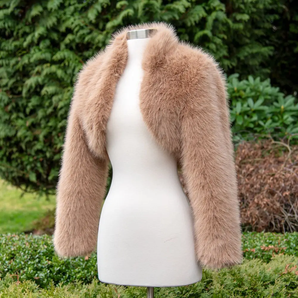 Women's Casual Faux Fur Coat - Lightweight