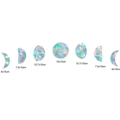 Non-adhesive Static Window Film 3d Glass Film Paper-cut For Window Decoration - Moon - View 1