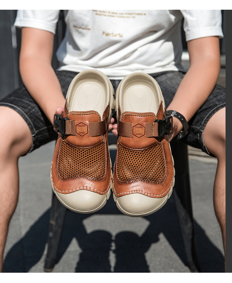 Men's Outdoor Non-Slip Deodorizing Water-Resistant Sandals — worn view 6