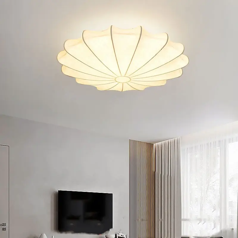 Japanese-style Silk Ceiling Lamp Nordic Living Room