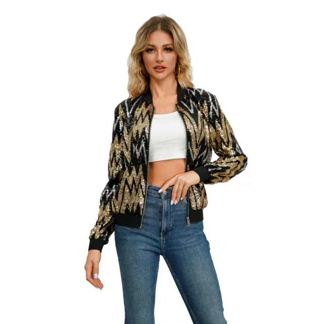 Long Sleeve Fashion Spring Autumn Outerwear Top Gold - Shop at LoveMi