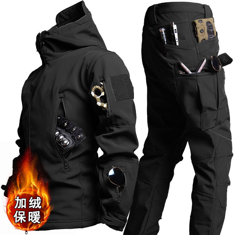 Tactical Winter Set Men's Outdoor Windproof Waterproof Suit Multi-Pocket pant UK - Picture 7 of 14