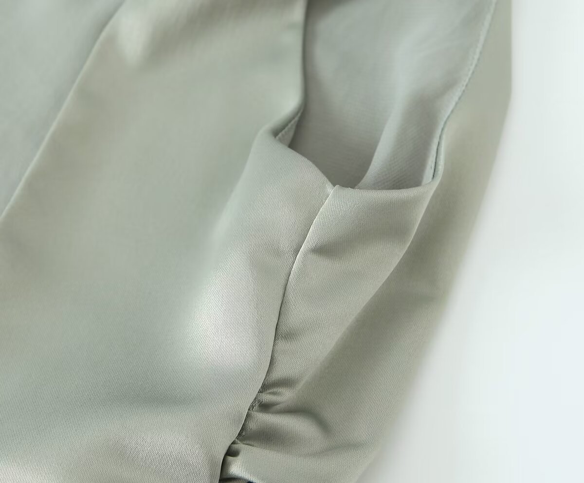 Women's Silk Satin Texture Backless Small Top