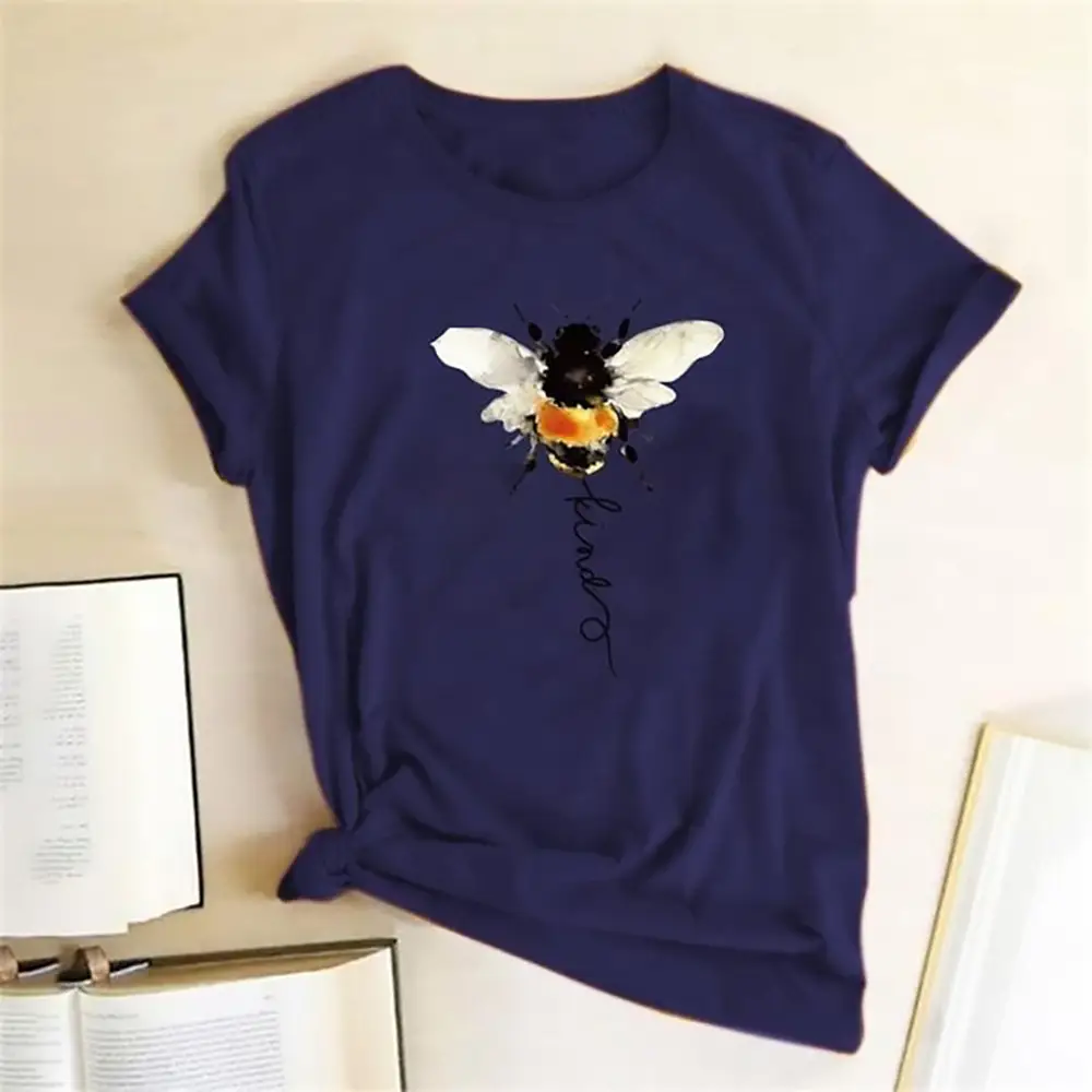 Popular Loose Running 3D Printed Bee Fashion Casual T-shirt