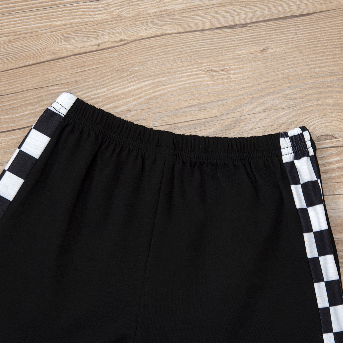 Infant Toddler Black And White Plaid Contrast Color Suit