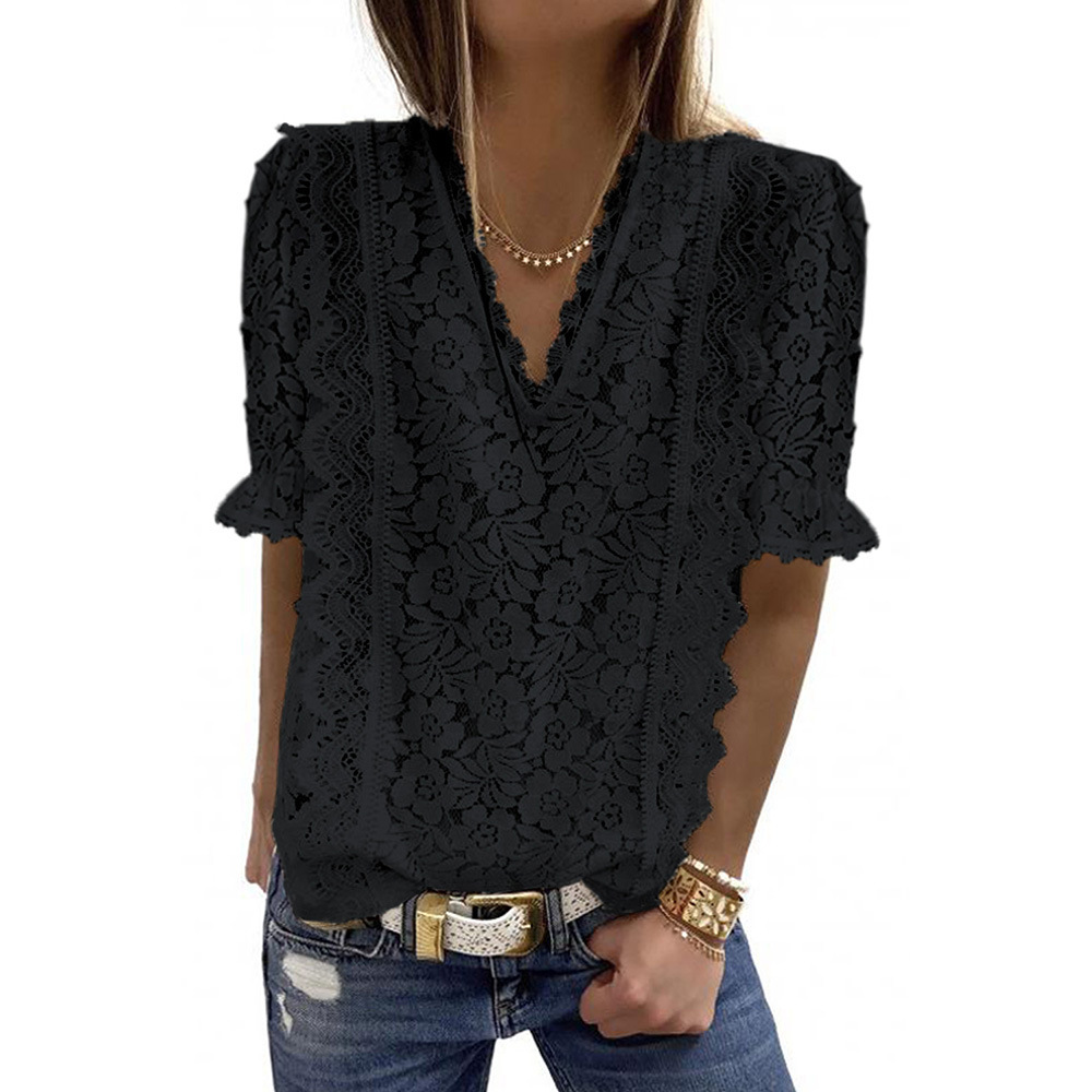 Lace Shirt European And American Ladies Top