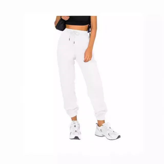 Women's Waist Belt Pocket High Waist Ankle tied Solid Color Casual Pants White - Shop at LoveMi