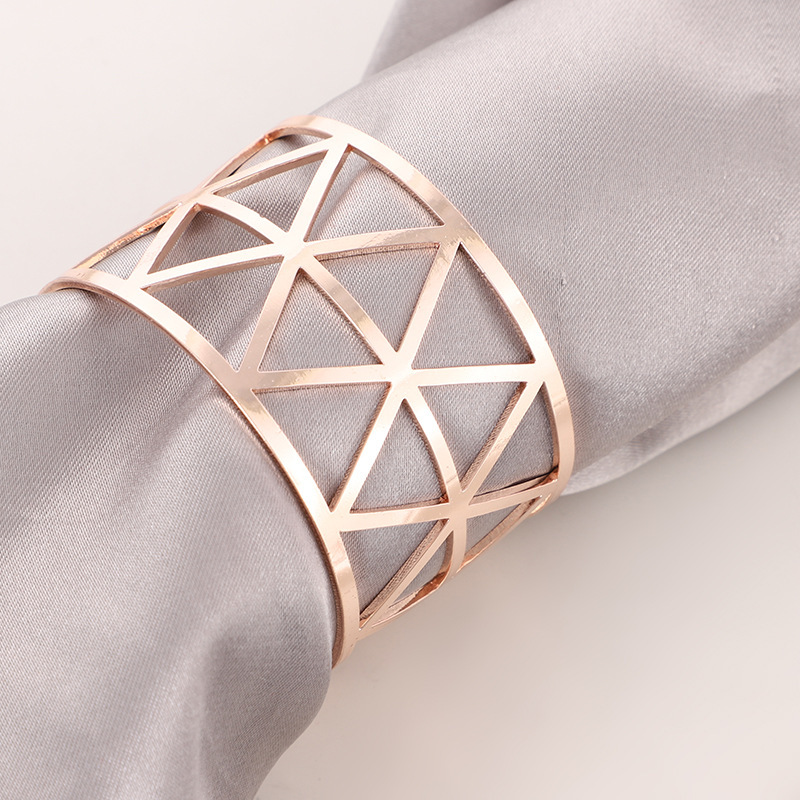 Prismatic Napkin Ring Non-package Napkin Ring (Rose Gold)