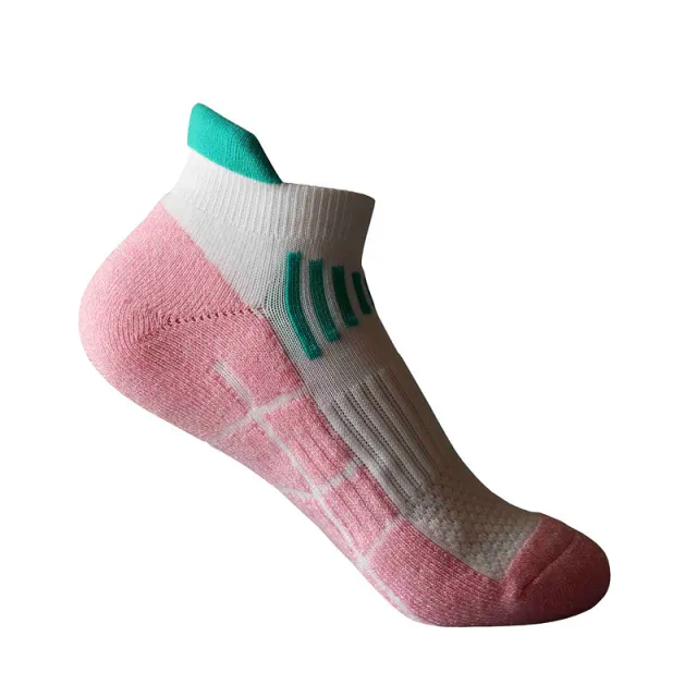 Towel Bottom Socks Anti friction Color Matching Mesh Breathable Running Pink - Shop at LoveMi