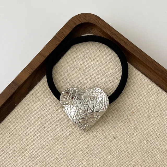 European And American Cold Style Geometric Metal Concave convex Stretch Retro Head Rope Cut Pattern Love Silver - Shop at LoveMi