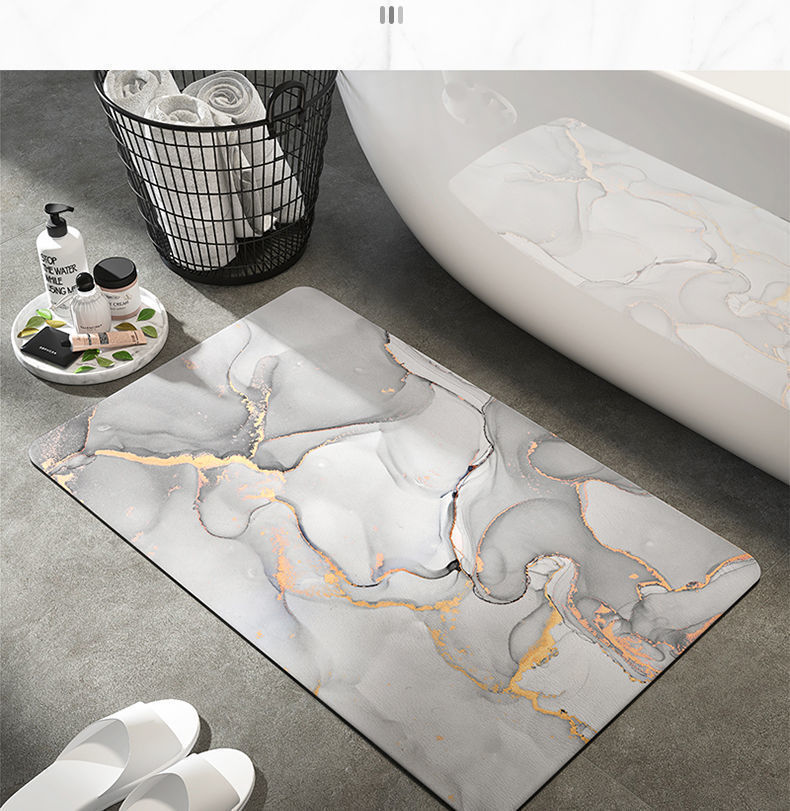 Title 7, Diatom Ooze Bathroom Absorbent Non-slip Floor Mat