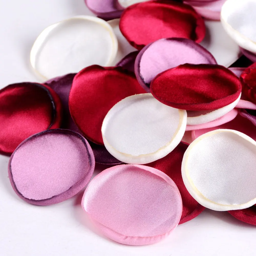4cm Silk Rose Burnt Edge Petals Wedding Glowing Cream