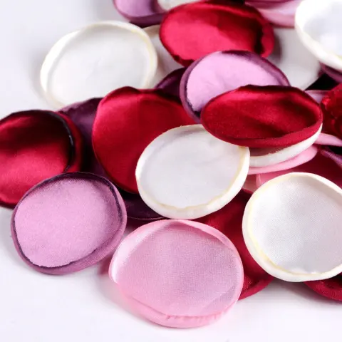4cm Silk Rose Burnt Edge Petals Wedding Glowing Cream