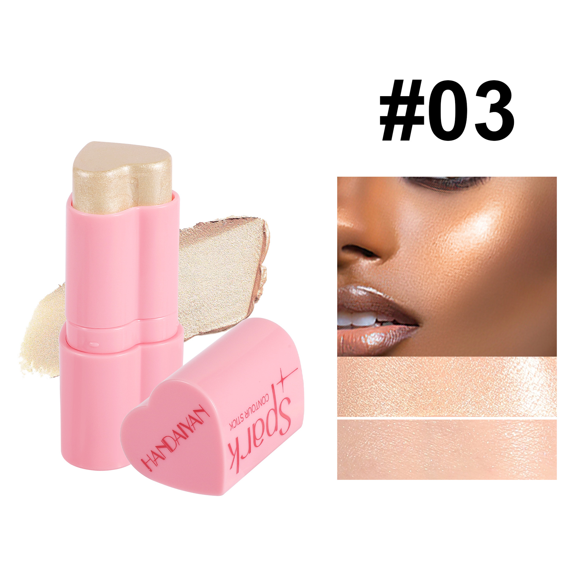 Heart Pearl Blush Stick 03