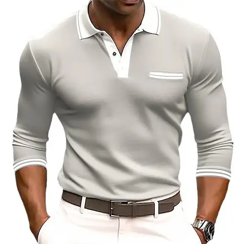 Men's Long Sleeve Button Sweatshirt