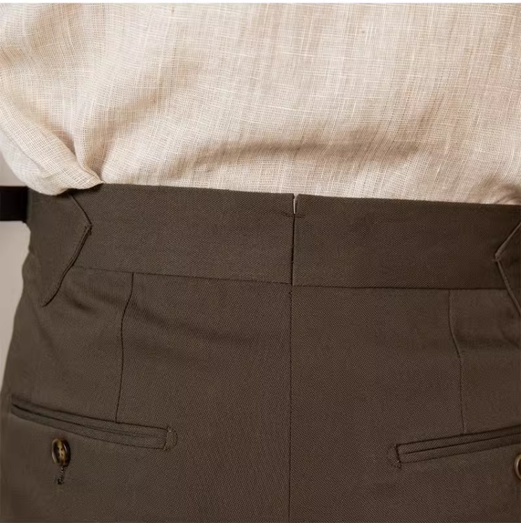 High Waist Straight Profile Suit Pants Men's Casual Trousers