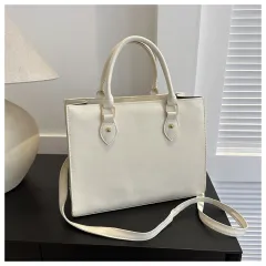 Home Fashion Simple Women's Briefcase - White - View 1