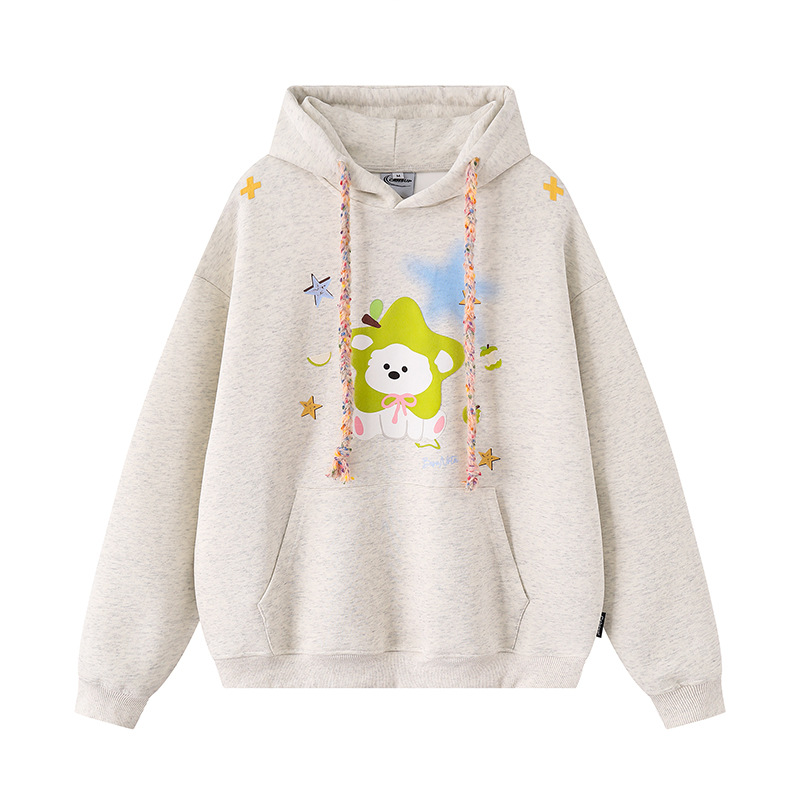 Starry Puppy Print Hoodie For Women Hooded Top