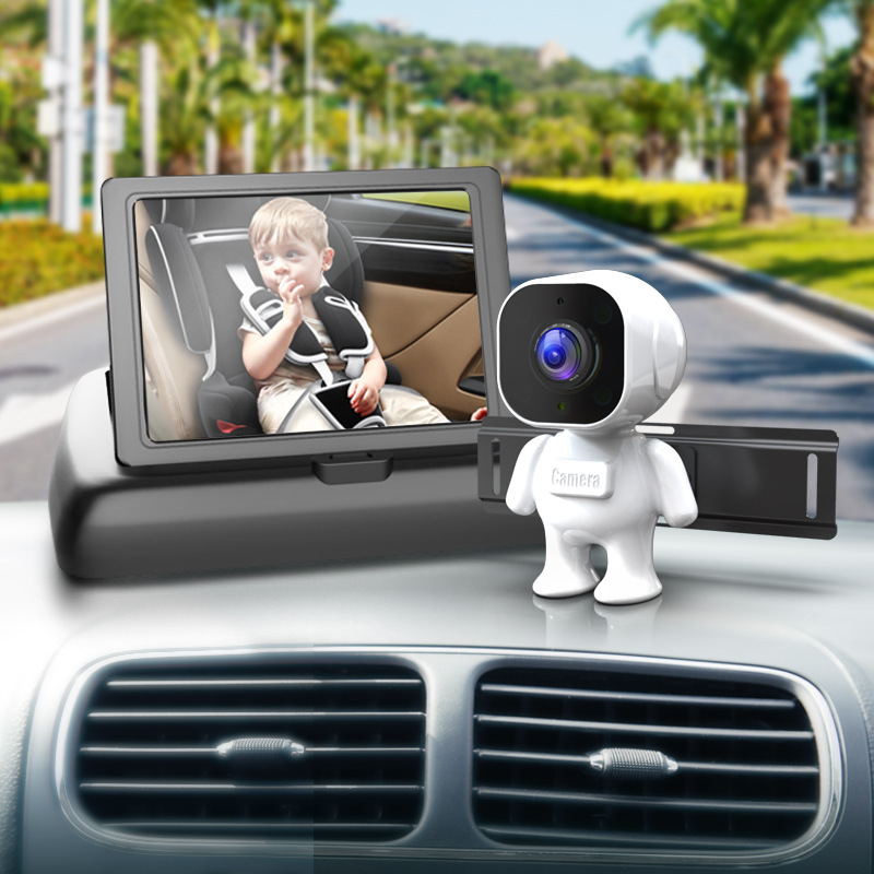 Car Baby Monitor 43-inch Foldable Display Night Vision Camera For Rear-Seat Monitoring - Image 1