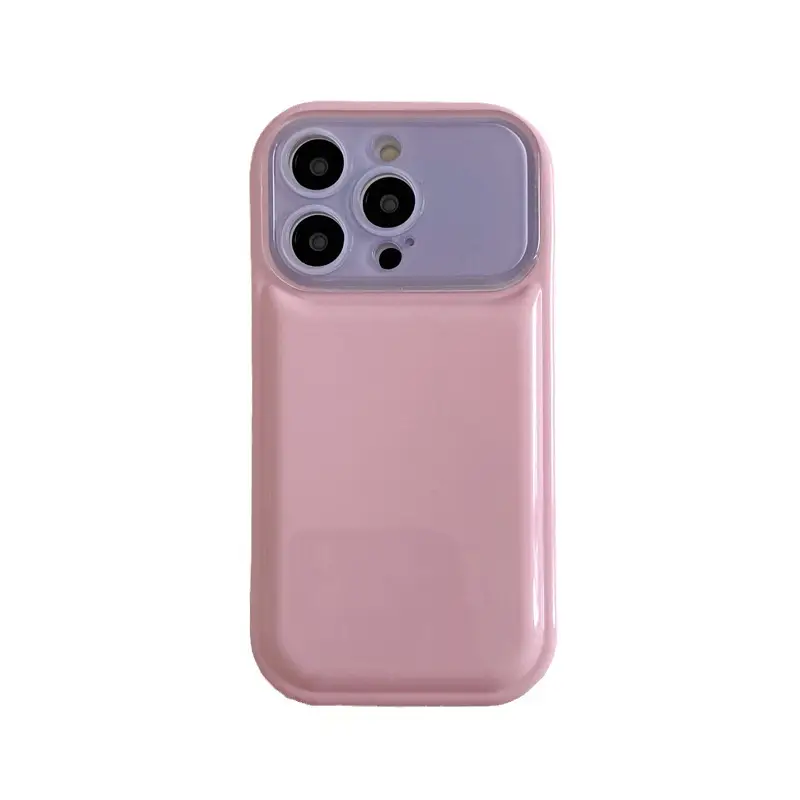 Ins Simple Contrast Color Large Window Phone Case