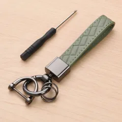 Car Key Ring Women's Exquisite Lanyard - Gun Green - View 1
