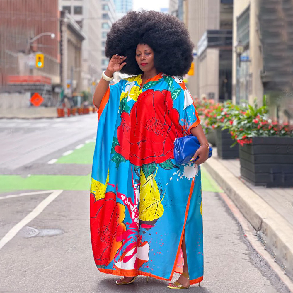 European And American Digital Positioning Printing Dress