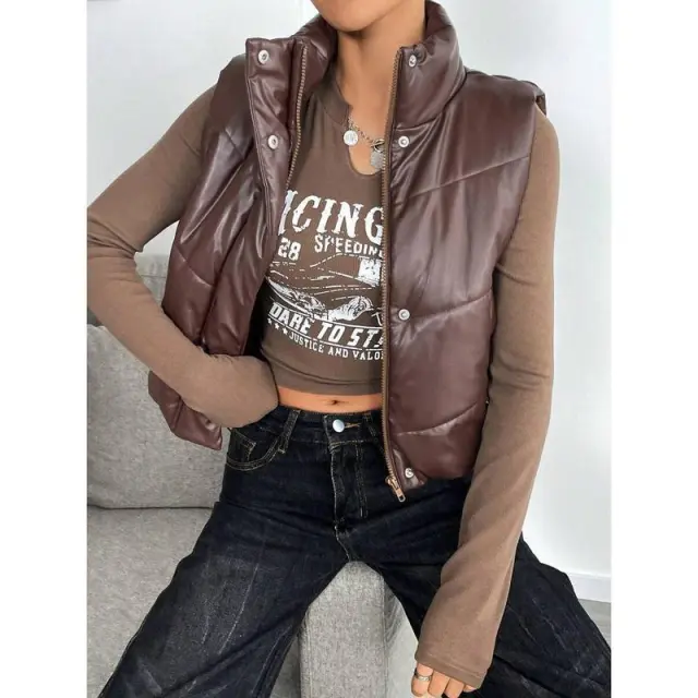 Double sided Zipper Button Corduroy Drawstring Jacket Brown2 - Shop at LoveMi