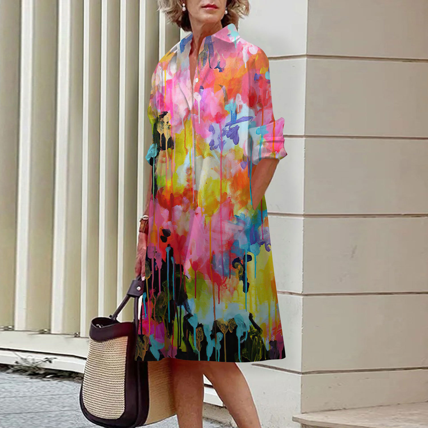 Women's Fashion 3D Digital Printing Dress