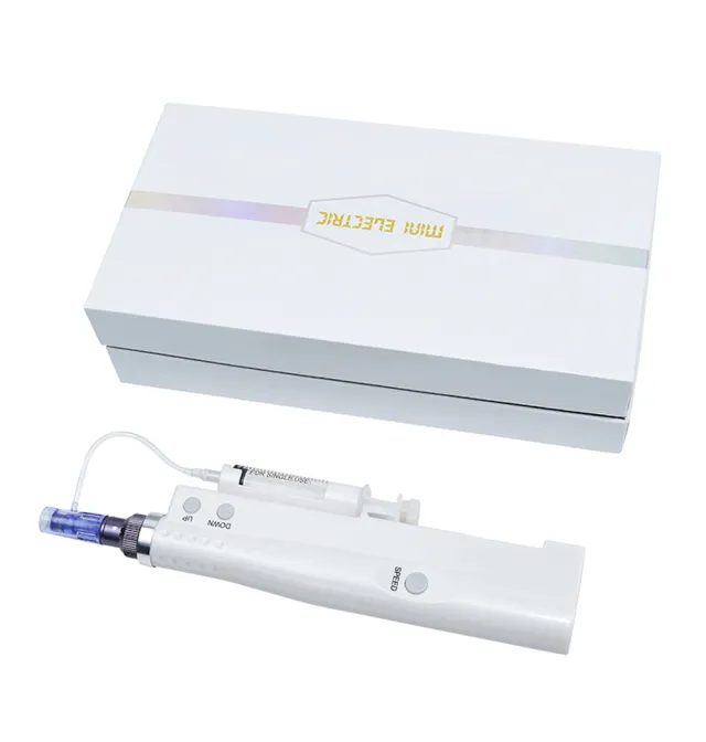 Mini Water Electric Microneedle Inductive Therapeutical Instrument Skin Rejuvenation Beauty White - Shop at LoveMi