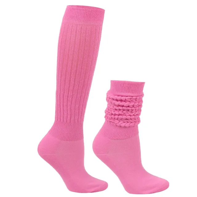 Male And Female Stockings Warm Support Hosiery Polyester Bubble Socks Dark Pink 18 - Shop at LoveMi