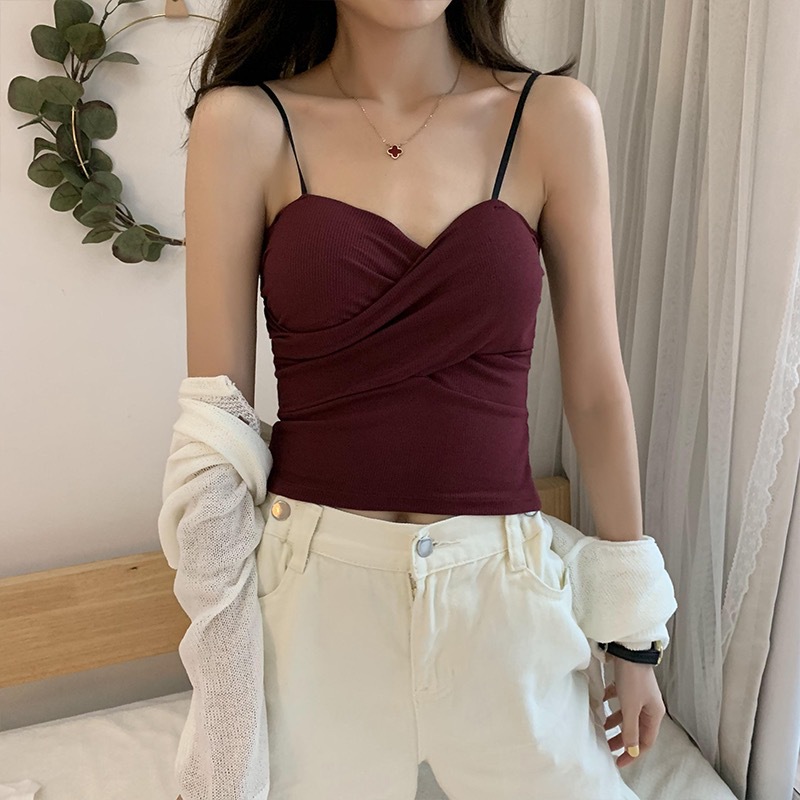 Title 9, New Solid Color Small Camisole Women