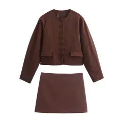 Women's Suits Coat Mini Skirt Suit - A Set Of Equipment - View 1