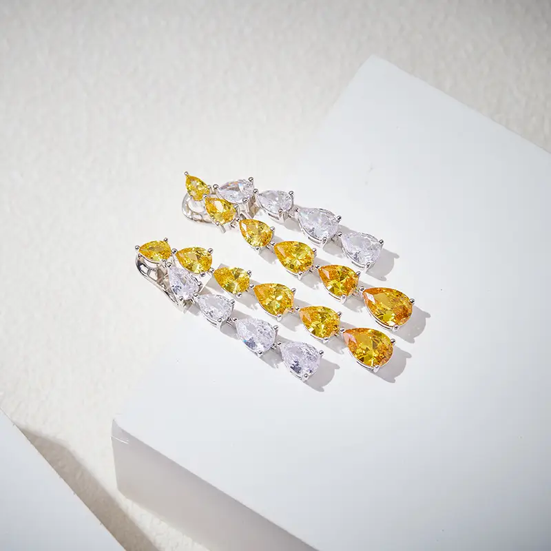 Double-layer Waterdrop Earrings 18K Gold-plated