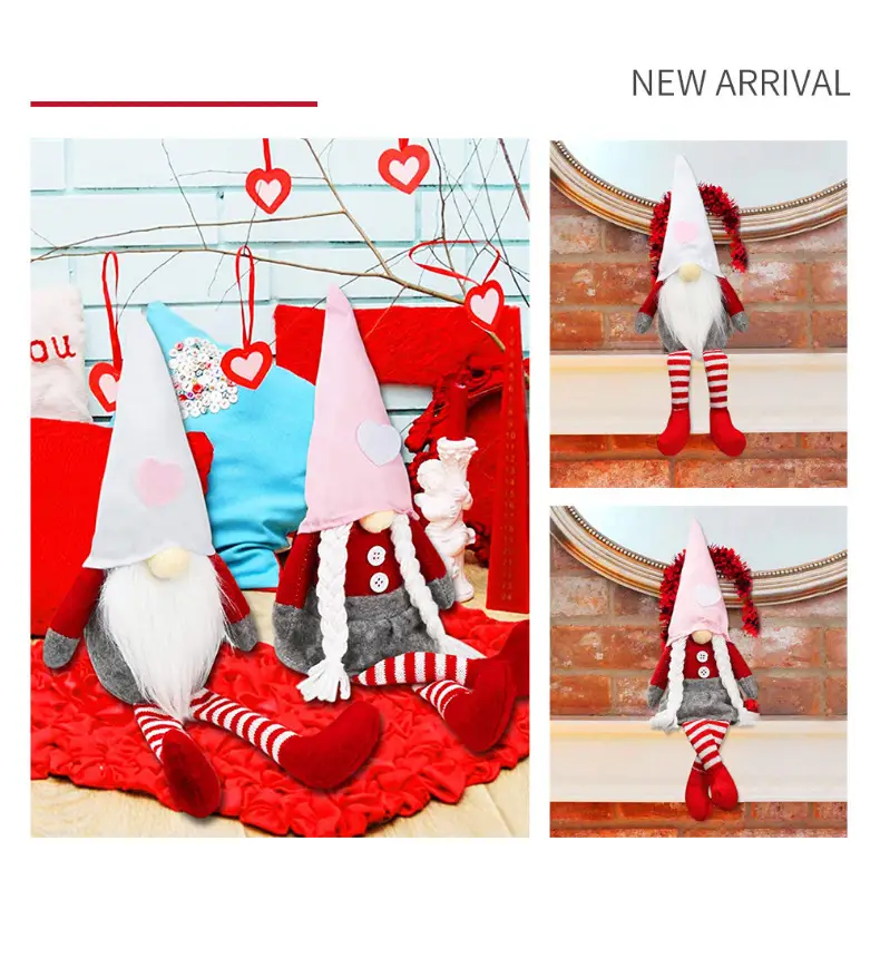 Long Leg Rudolf Faceless Doll Ornaments