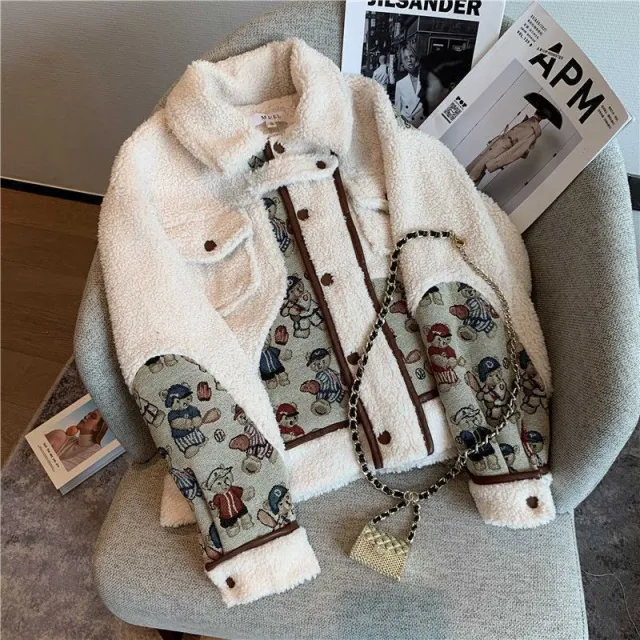 New Autumn And Winter Lamb Fleece Versatile Girls' Top - Shop at LoveMi