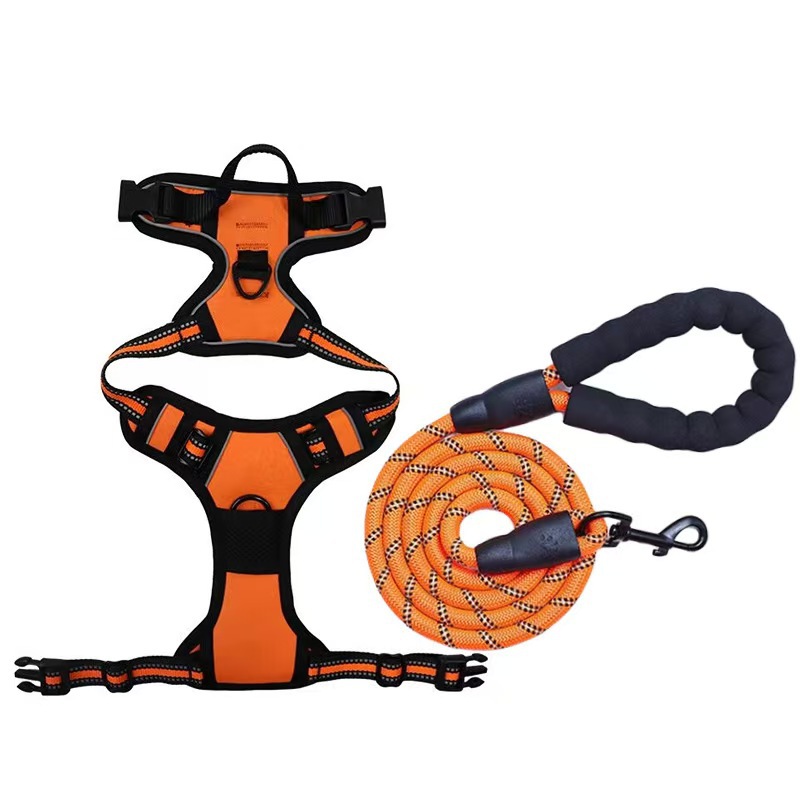 Multi-layer All-in-one Pet Dog Harness and Leash Set - Durable Nylon Walking Rope for Small Medium Large Dogs Outdoor Training 10