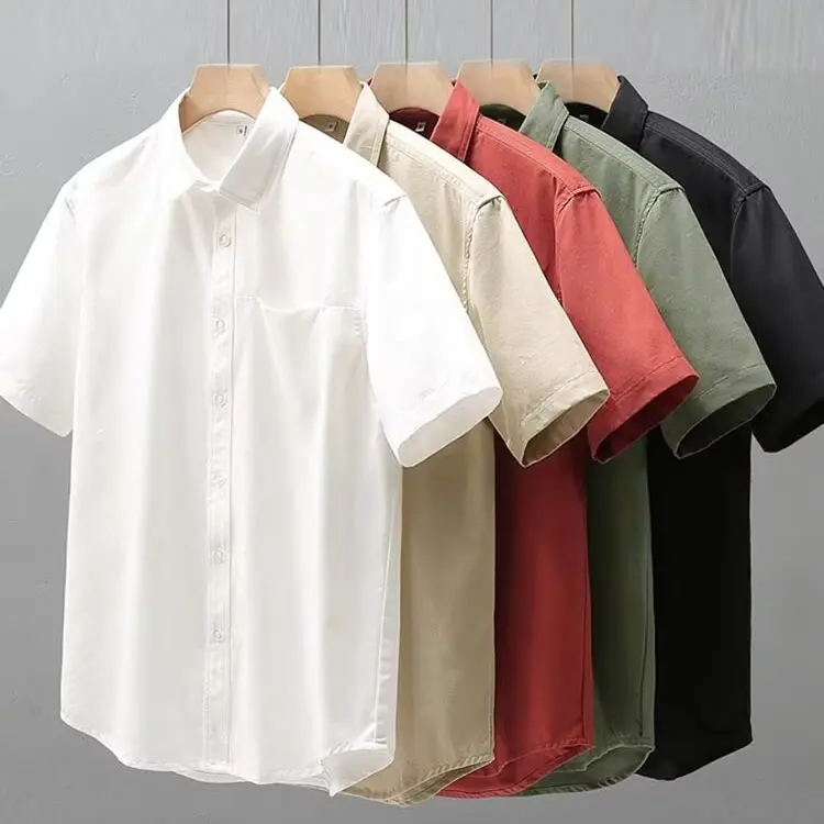 American-style Heavy Quality Shirt Men's Short Sleeve